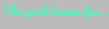 Image with Font Color 40FFC4 and Background Color BABABA